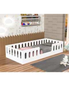 Cama Infantil Montessoriana Helo Solteiro - Branca